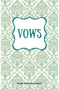 Vows Small Size Blank Journal-Wedding Vow Keepsake-5.5
