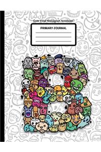 Cute Initial Monogram Notebook Primary Journal