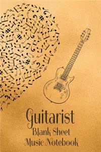 Guitarist Blank Sheet Music Notebook