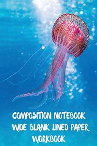 Composition Notebook Wide Blank Lined Paper Workbook