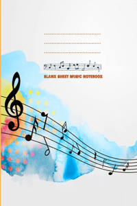 Blank sheet music notebook