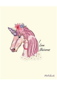 I love unicorns notebook