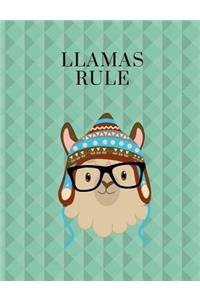 Llamas Rule Dot Grid Notebook