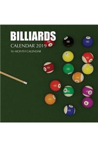 Billiards Calendar 2019