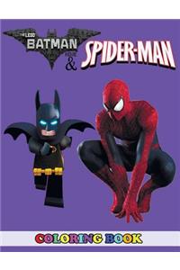 Batman and Spiderman Coloring Book: 2 in 1 Coloring Book for Kids and Adults, Activity Book, Great Starter Book for Children with Fun, Easy, and Relaxing Coloring Pages