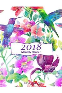 8.5 x 11 Planner Large Print 2018 Monthly Planner