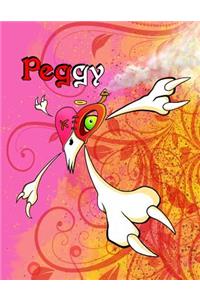 Peggy: Personalized Book with Name, Notebook, Journal, Diary, 105 Lined Pages, 8 1/2" x 11"