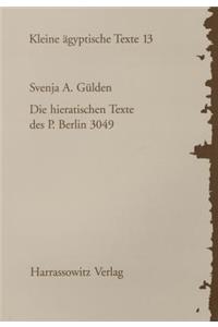 Die Hieratischen Texte Des P. Berlin 3049