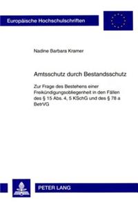 Amtsschutz Durch Bestandsschutz