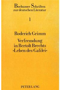 Verfremdung in Bertolt Brechts «Leben Des Galilei»