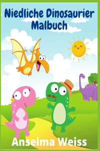 Niedliche Dinosaurier Malbuch