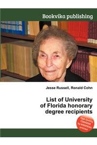 List of University of Florida Honorary Degree Recipients