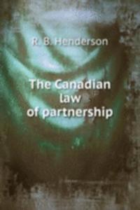 Canadian law of partnership