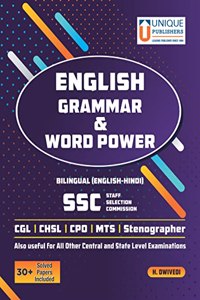 SSCâ€“English Grammar and Word Power (Bilingual English-Hindi)