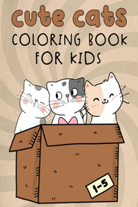 cute cats coloring book for kids ages 1-5