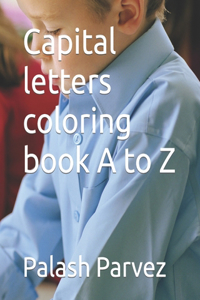 Capital letters coloring book A to Z