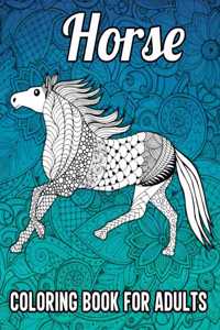 Horse Coloring Book for Adults