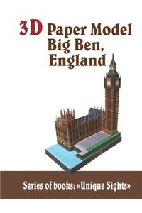 3D Paper Model Big Ben, England