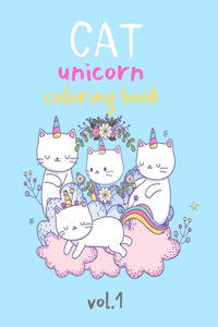 Cat Unicorn Coloring Book Vol.1