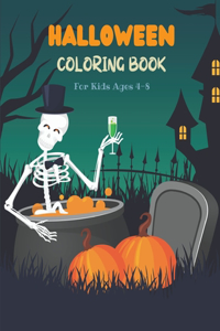 Halloween Coloring Book For Kids Ages 4-8