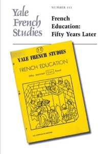 Yale French Studies, Number 113