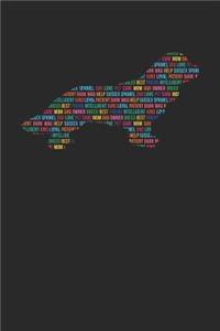 Sussex Spaniel Notebook 'Word Cloud' - Gift for Sussex Spaniel Lovers - Sussex Spaniel Journal