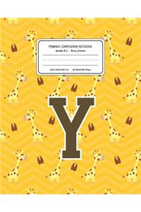 Primary Composition Notebook Grades K-2 Story Journal Y