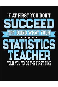 If At First You Don't Succeed Try Doing What Your Statistics Teacher Told You To Do The First Time