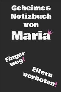 Geheimes Notizbuch Von Maria. Finger Weg! Eltern Verboten!