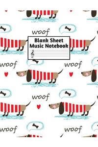 Blank Sheet Music Notebook