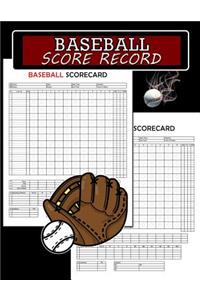 Baseball Score Record, Baseball Scorecard