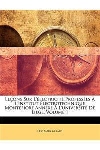 Lecons Sur L'Electricite Professees A L'Institut Electrotechnique Montefiore Annexe A L'Universite de Liege, Volume 1