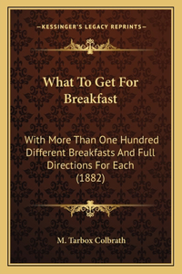 What to Get for Breakfast