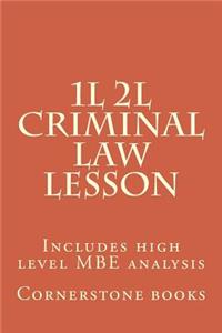 1L 2L Criminal Law Lesson: Includes high level MBE analysis