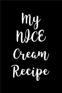 My NICE Cream Recipe Journal