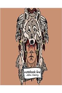 Line Indian Headdress Journal / Notebook / Diary: Notebook / Journal / Diary