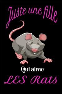 juste une fille qui aime les rats black - journal de bord ligné