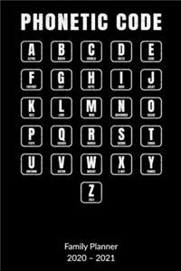 Phonetic Code. Family Planner 2020-2021