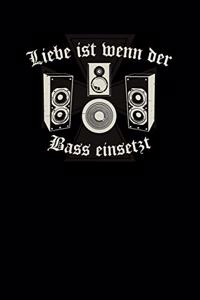 Liebe ist wenn der Bass einsetzt: 6x9 Hardstyle - lined - ruled paper - notebook - notes