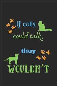 If cats could talk, they wouldn't