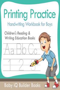 Printing Practice Handwriting Workbook for Boys