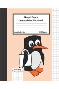 Graph Composition Notebook 5 Squares per inch 5x5 Quad Ruled 5 to 1 100 Sheets