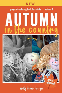 Autumn Country Grayscale Coloring Book