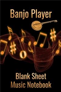 Banjo Player Blank Sheet Music Notebook