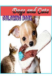 Dogs and Cats Coloring Book