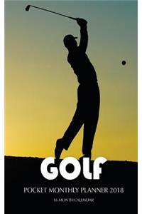 Golf Pocket Monthly Planner 2018