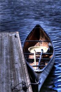 Old Wooden Rowboat at the Dock at Dusk Journal