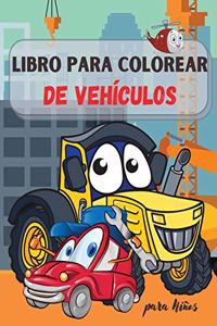 Libro Para Colorear de Vehículos para Niños