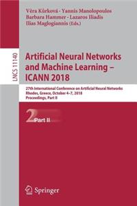 Artificial Neural Networks and Machine Learning - Icann 2018