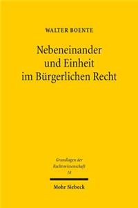 Nebeneinander und Einheit im Burgerlichen Recht